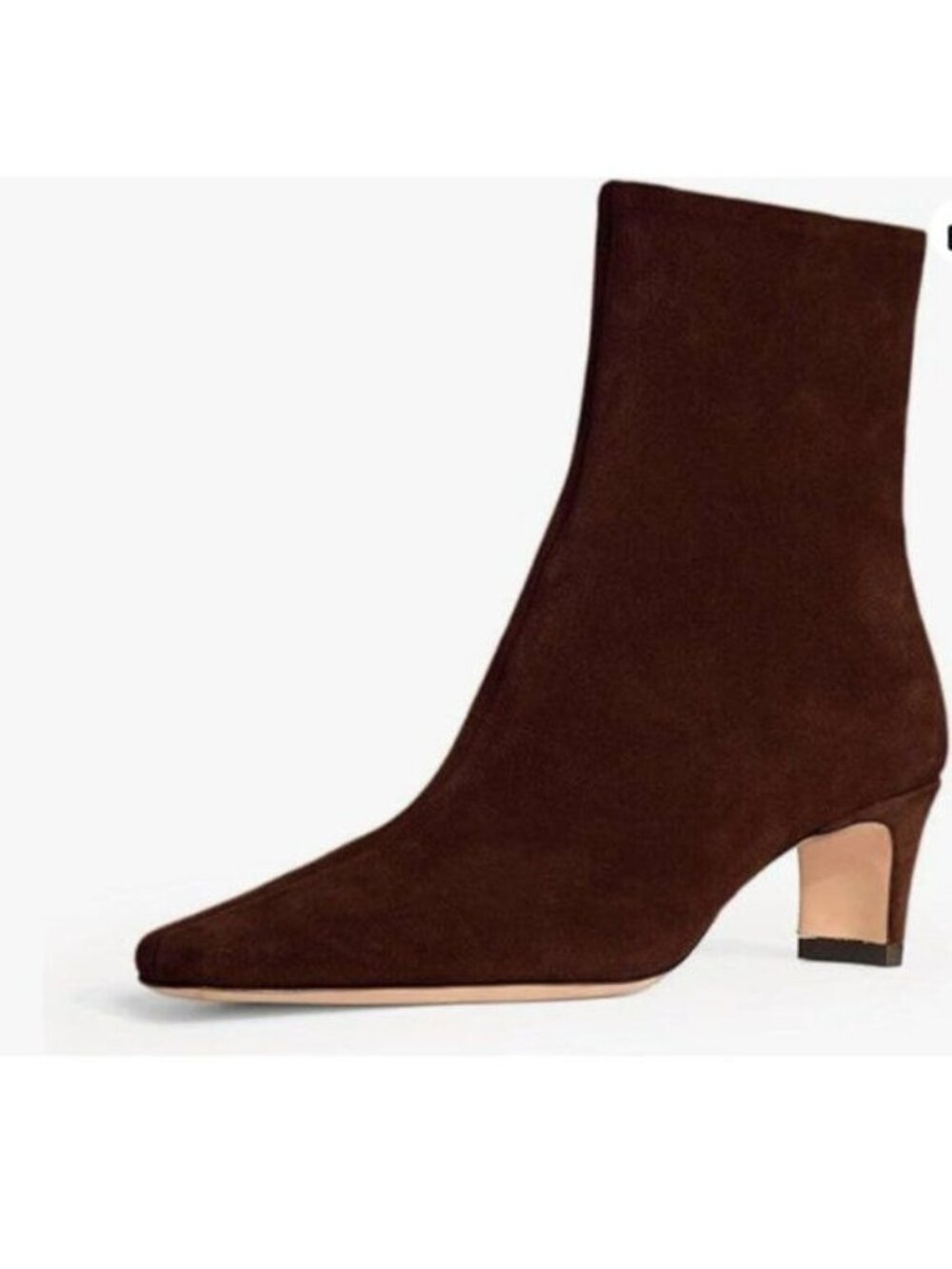 miss left Women Fashion Side Zipper Low Heel Ankle Boots Square Toe  Red Boots